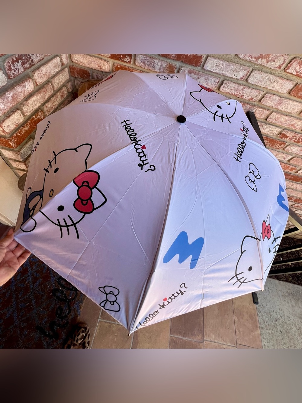 Adorable Sanrio Hello Kitty Compact Travel Umbrella New